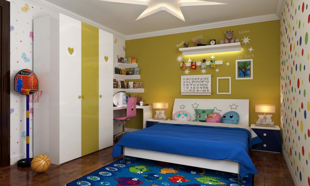 غرفة نوم جميلة وهادئة للاطفال